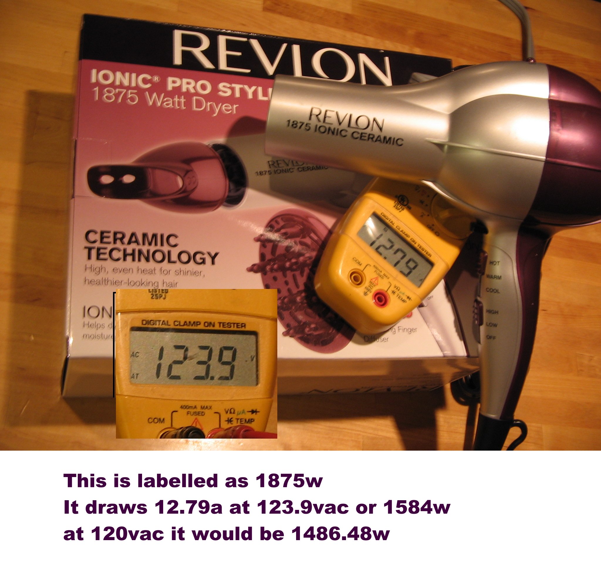 1875 watt hair dryer